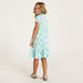 Juniors All-Over Floral Print Polo Dress with Flounce Hem and Button Closure-Dresses%2C Gowns and Frocks-thumbnailMobile-3