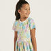 Juniors All-Over Floral Print Dress with Short Sleeves-Dresses%2C Gowns and Frocks-thumbnail-2
