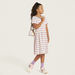 Juniors Striped Round Neck A-line Dress with Short Sleeves-Dresses%2C Gowns and Frocks-thumbnail-0