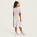 Juniors Striped Round Neck A-line Dress with Short Sleeves-Dresses%2C Gowns and Frocks-thumbnail-3