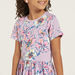 Juniors All-Over Floral Print Dress with Short Sleeves-Dresses%2C Gowns and Frocks-thumbnail-2
