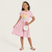 Juniors Slogan Print Dress with Short Sleeves-Dresses%2C Gowns and Frocks-thumbnailMobile-0