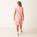Juniors Striped Polo Dress with Flounce Hem-Dresses%2C Gowns and Frocks-thumbnailMobile-2