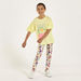 Juniors Graphic Print T-shirt with Balloon Sleeves-T Shirts-thumbnailMobile-1