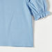 Juniors Ribbed Top with Ruffles and Puff Sleeves-T Shirts-thumbnail-2