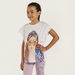 Juniors Graphic Print T-shirt with Dolman Sleeves-T Shirts-thumbnailMobile-0