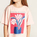 Juniors Floral Print T-shirt with Round Neck and Short Sleeves-T Shirts-thumbnailMobile-2