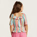 Juniors All-Over Striped Top with Ruffle Detail and Short Sleeves-Blouses-thumbnailMobile-3