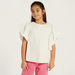 Juniors Solid Top with Flutter Sleeves-Blouses-thumbnail-0