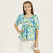 Juniors All-Over Floral Print A-line Top with Square Neck-Blouses-thumbnail-0