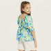 Juniors All-Over Floral Print A-line Top with Square Neck-Blouses-thumbnailMobile-3