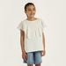 Juniors Ruffled Top with Round Neck-Blouses-thumbnailMobile-0