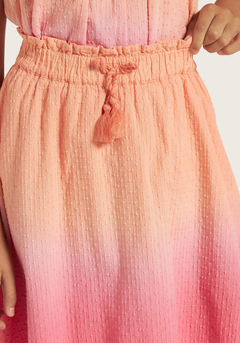 Juniors Ombre Skirt with Elasticated Waistband and Tassel Detail-Skirts-image-2