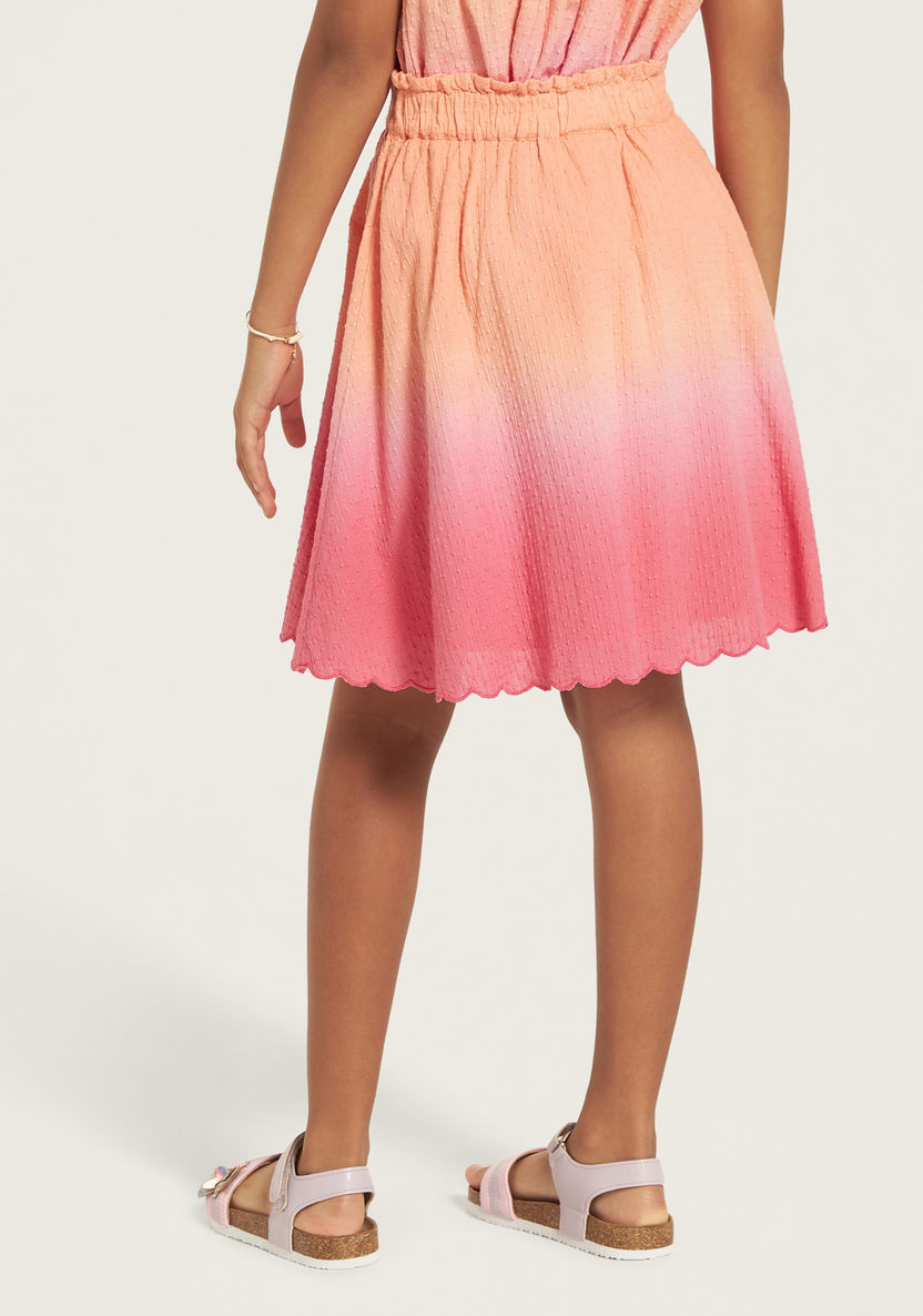 Juniors Ombre Skirt with Elasticated Waistband and Tassel Detail-Skirts-image-3