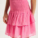 Juniors Textured Tiered Dress with Elasticised Waistband-Skirts-thumbnailMobile-2