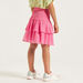 Juniors Textured Tiered Dress with Elasticised Waistband-Skirts-thumbnailMobile-3