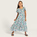 Juniors All-Over Print Dress with Flutter Sleeves-Dresses%2C Gowns and Frocks-thumbnail-0