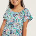 Juniors All-Over Print Dress with Flutter Sleeves-Dresses%2C Gowns and Frocks-thumbnailMobile-2