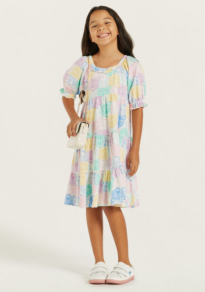 Juniors All-Over Print Dress with Ruffle Detail-Dresses%2C Gowns and Frocks-image-0