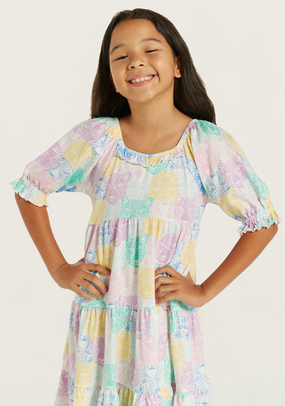 Juniors All-Over Print Dress with Ruffle Detail-Dresses%2C Gowns and Frocks-image-2