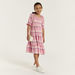 Juniors Striped Tiered Dress with Ruffles and Shirred Detail-Dresses%2C Gowns and Frocks-thumbnailMobile-0