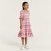 Juniors Striped Tiered Dress with Ruffles and Shirred Detail-Dresses%2C Gowns and Frocks-thumbnail-1
