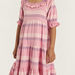 Juniors Striped Tiered Dress with Ruffles and Shirred Detail-Dresses%2C Gowns and Frocks-thumbnailMobile-2