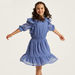 Juniors Textured Tiered Dress with Ruffle Detail and Elasticated Waistband-Dresses%2C Gowns and Frocks-thumbnail-1