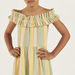 Juniors Striped Tiered Dress with Off Shoulder Detail-Dresses%2C Gowns and Frocks-thumbnail-2