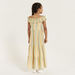 Juniors Striped Tiered Dress with Off Shoulder Detail-Dresses%2C Gowns and Frocks-thumbnailMobile-3