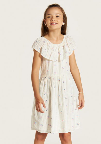 Juniors All-Over Floral Print Dress with Ruffles-Dresses%2C Gowns and Frocks-image-1