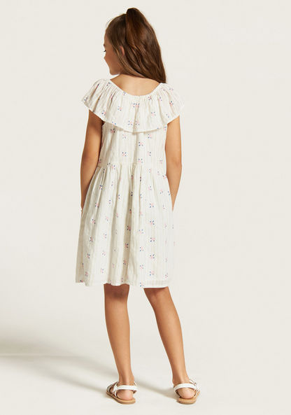 Juniors All-Over Floral Print Dress with Ruffles-Dresses%2C Gowns and Frocks-image-3