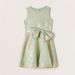 Juniors Textured Sleeveless Dress with Bow Detail-Dresses%2C Gowns and Frocks-thumbnail-0