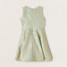 Juniors Textured Sleeveless Dress with Bow Detail-Dresses%2C Gowns and Frocks-thumbnail-3