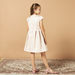 Juniors Textured A-line Dress with Cap Sleeves-Dresses%2C Gowns and Frocks-thumbnail-3