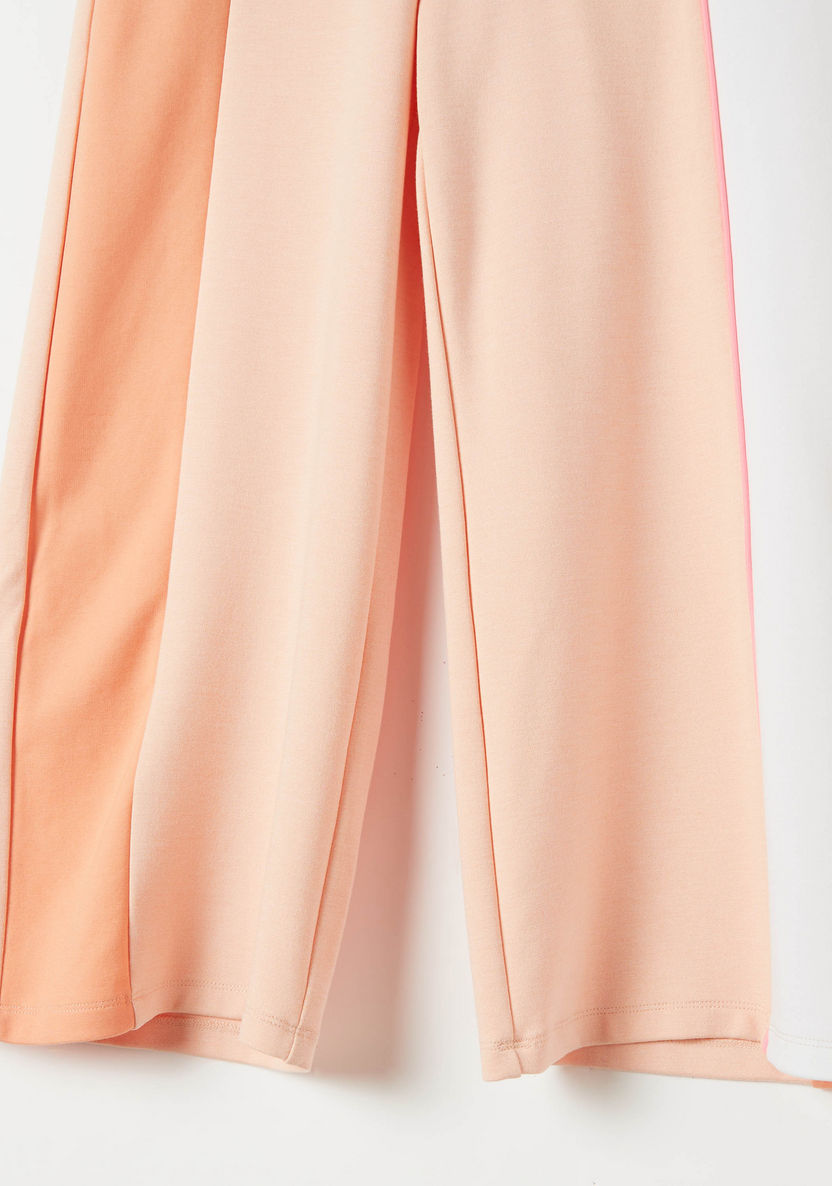 XYZ Colourblocked Track Pants with Panel Detail and Drawstring Closure-Pants-image-2