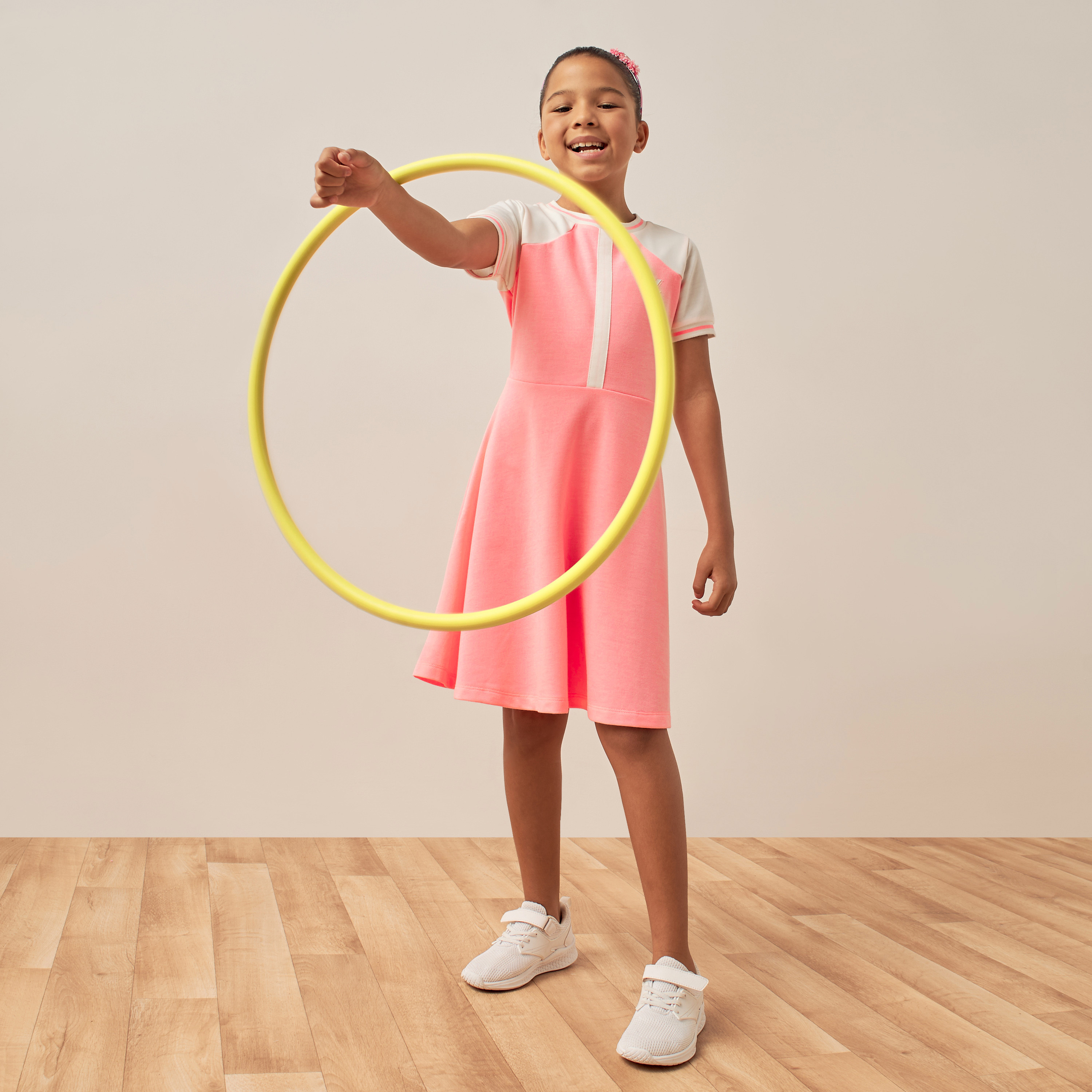 XYZ Panelled Dress with Short Sleeves-girls-clothing-dressesandjumpsuits-image-2