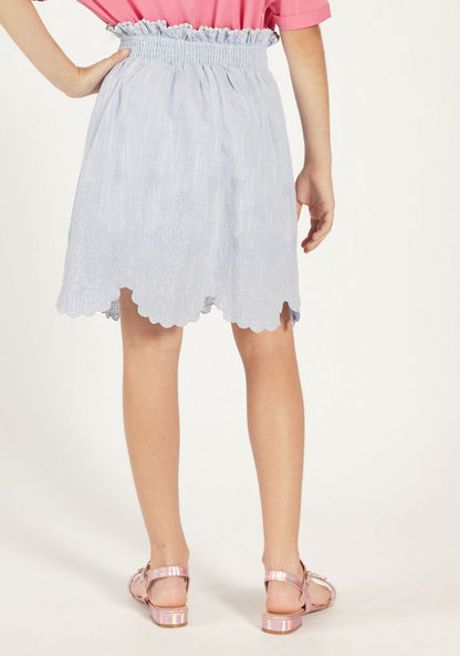 Eligo Paperbag Waist Skirt with Scallop Hem-Skirts-image-3