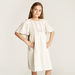 Eligo Embroidered A-line Dress with Pockets and Short Flare Sleeves-Dresses%2C Gowns and Frocks-thumbnailMobile-1