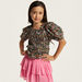 Lee Cooper All Over Floral Print Tiered Peplum Top with Ruffle Detail-Blouses-thumbnailMobile-0