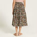 Lee Cooper Floral Print A-line Skirt with Elasticised Waistband-Skirts-thumbnailMobile-3