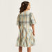 Lee Cooper Checked Tiered Dress with Short Sleeves and Button Closure-Dresses%2C Gowns and Frocks-thumbnail-3