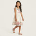 Lee Cooper Embroidered Checked Dress with Ruffles-Dresses%2C Gowns and Frocks-thumbnail-0