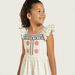 Lee Cooper Embroidered Checked Dress with Ruffles-Dresses%2C Gowns and Frocks-thumbnail-2