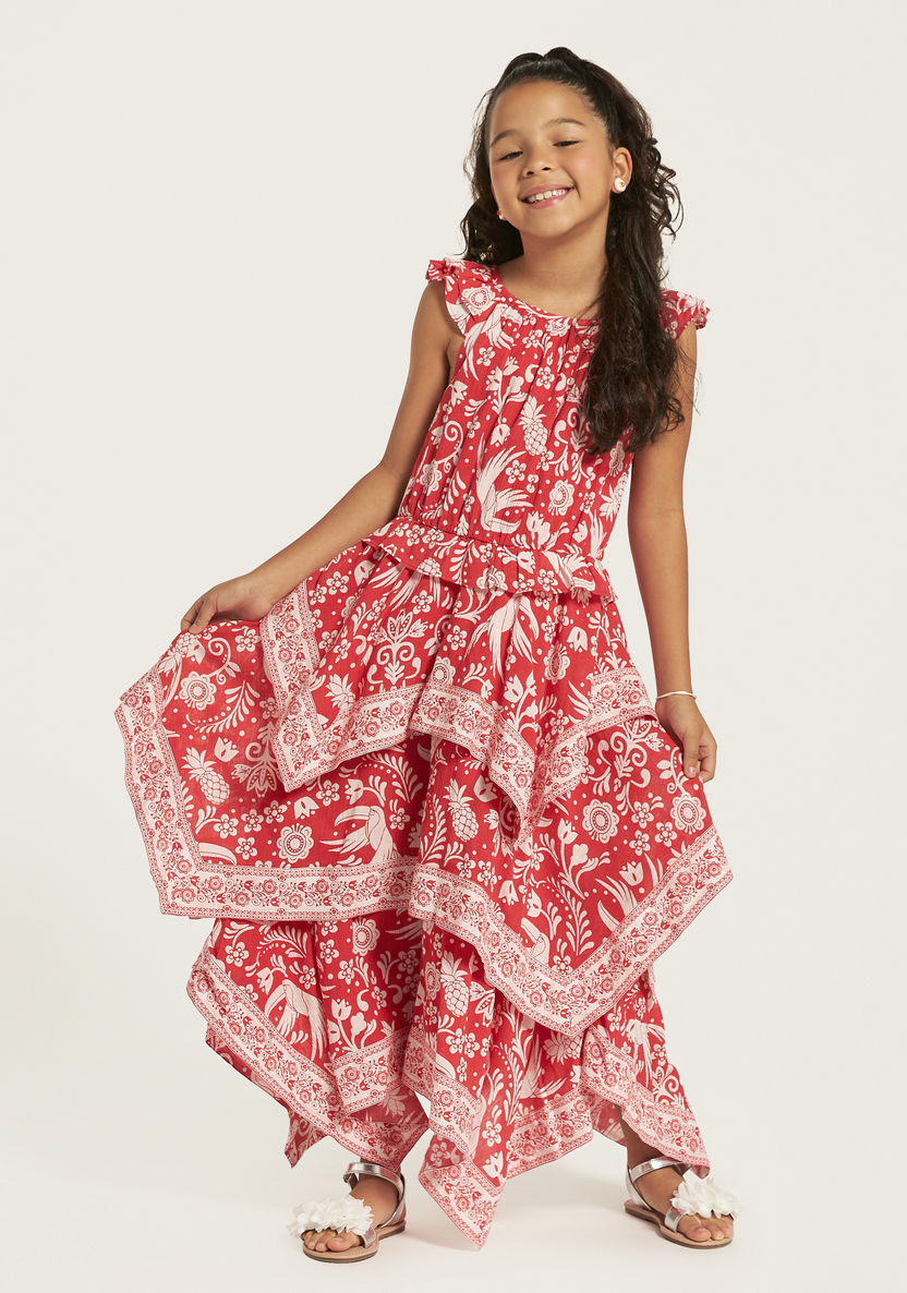 Lee Cooper All-Over Print Sleeveless Layered Dress-Dresses, Gowns & Frocks-image-1