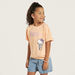 Sanrio Hello Kitty Print T-shirt with Crew Neck and Short Sleeves-T Shirts-thumbnailMobile-0