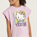 Sanrio Hello Kitty Print T-shirt with Crew Neck-T Shirts-thumbnail-2