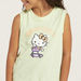 Sanrio Hello Kitty Print Sleeveless T-shirt with Crew Neck-T Shirts-thumbnail-2