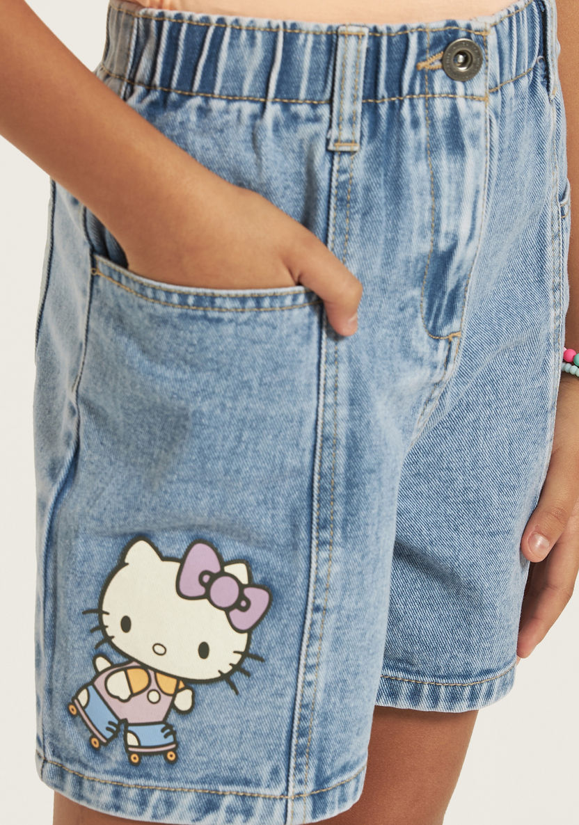 Sanrio Hello Kitty Print Shorts with Pockets-Shorts-image-2