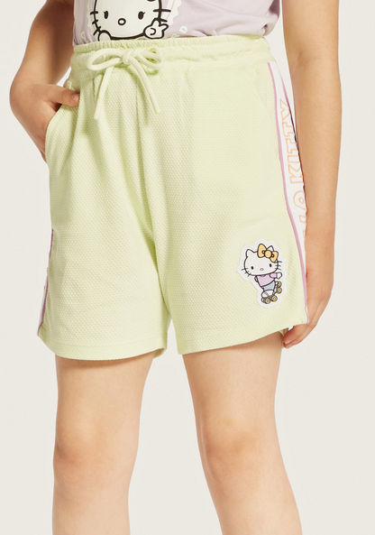 Sanrio Hello Kitty Print Shorts with Drawstring Closure-Shorts-image-2